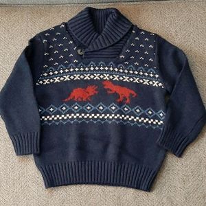 NWT Baby Boy Dinosaur Blue Sweater, Sz 12-18 Mo